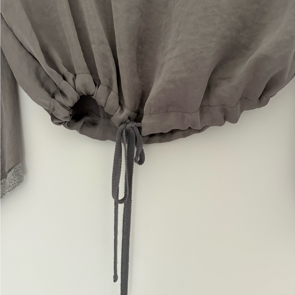 Zara Gray Drawstring Sweatshirt - Picture 2 of 4